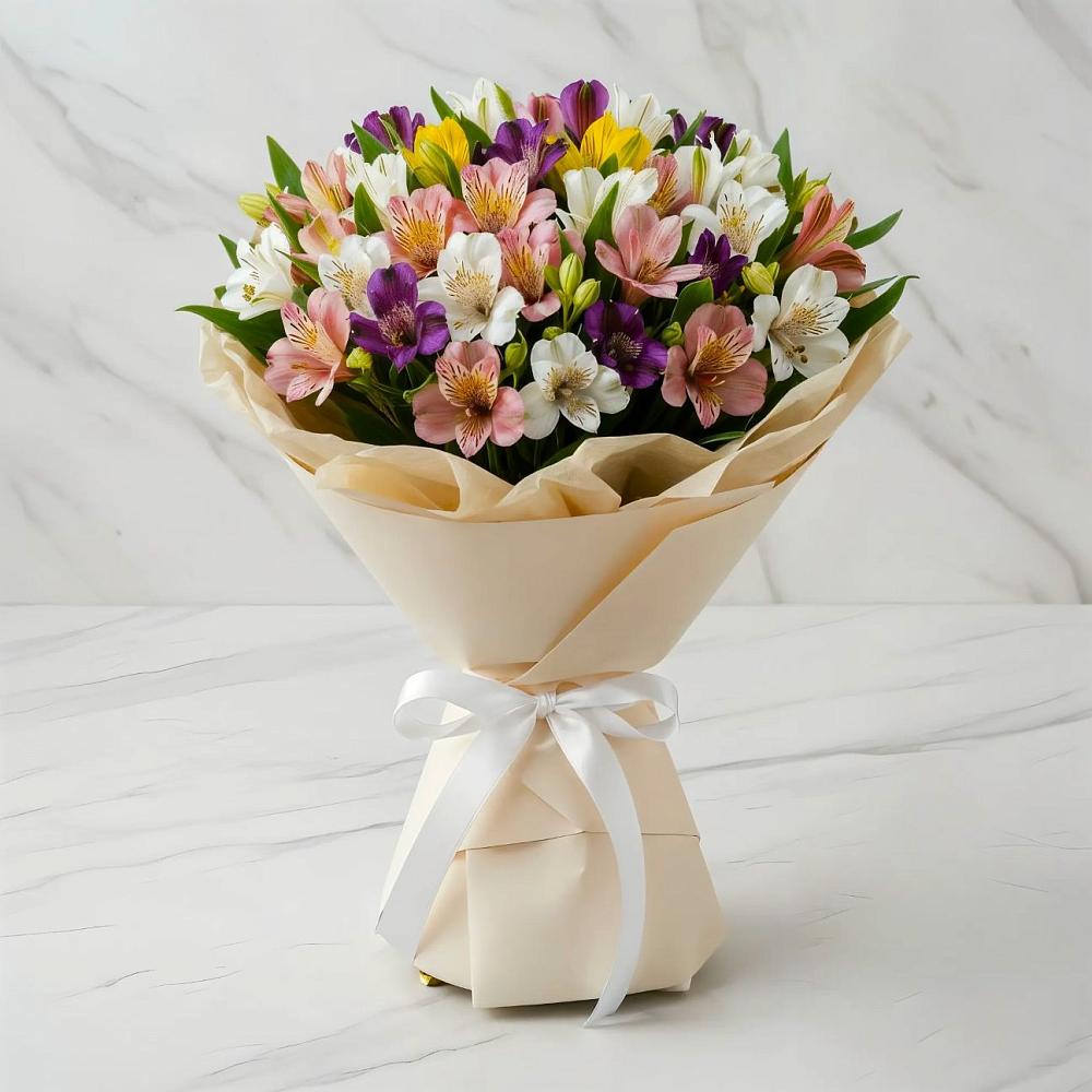 Букет цветов из: Альстромерии в Семеновское