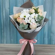 Букет цветов из:  Хризантемы и Розы в Семеновское