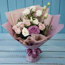 Букет цветов из:  Розы и Лизиантусы #REPLACE_PRED# Семеновское