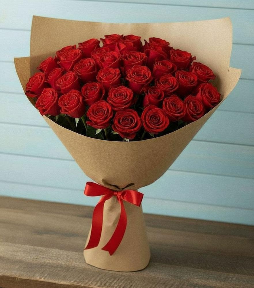 Букет Красные розы Милано в Семеновское