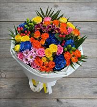 Букет цветов из:  Розы и Хризантемы в Семеновское