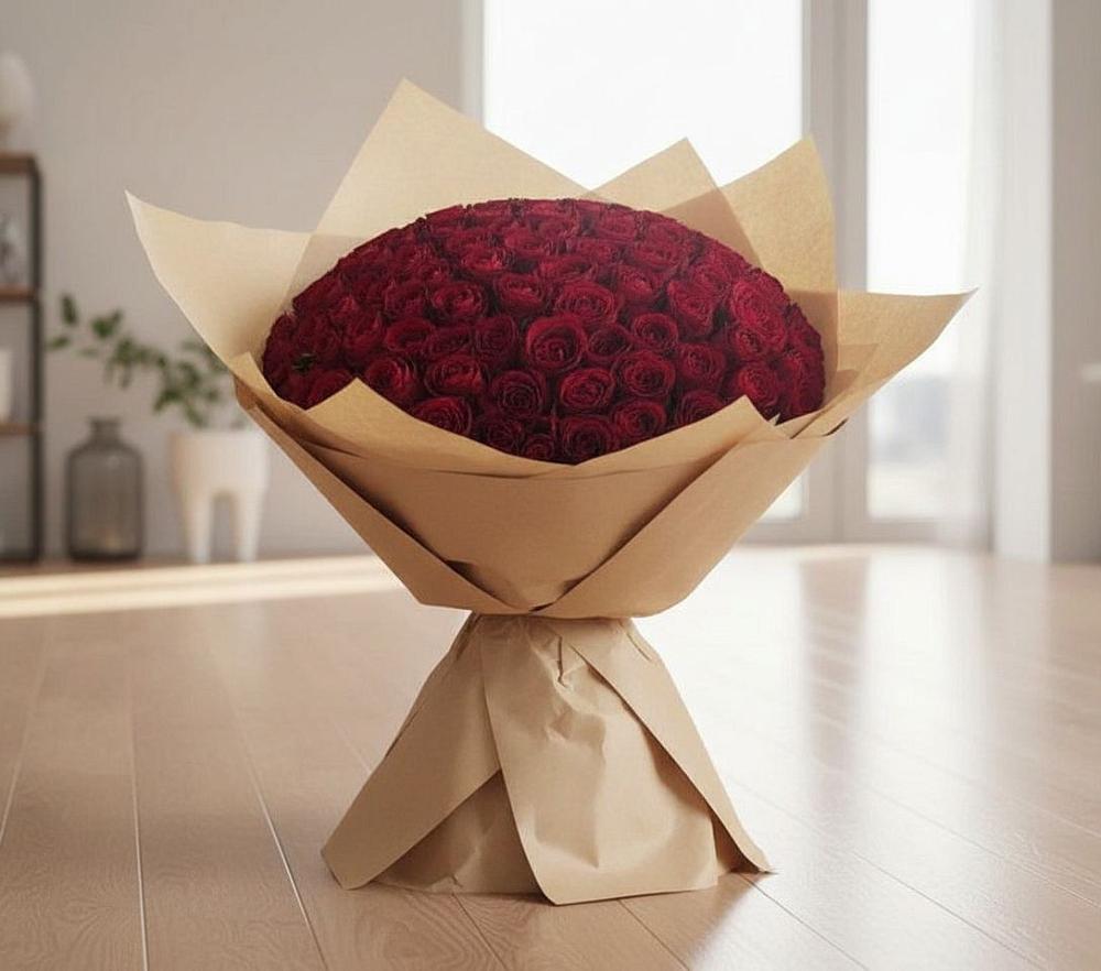 Букет 101 Красная роза в Семеновское