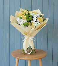 Букет цветов из:  Хризантемы и Розы в Семеновское