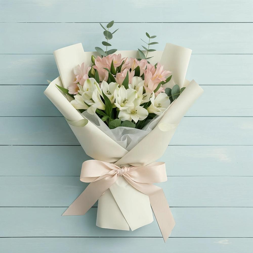 Букет цветов из: Альстромерии в Семеновское