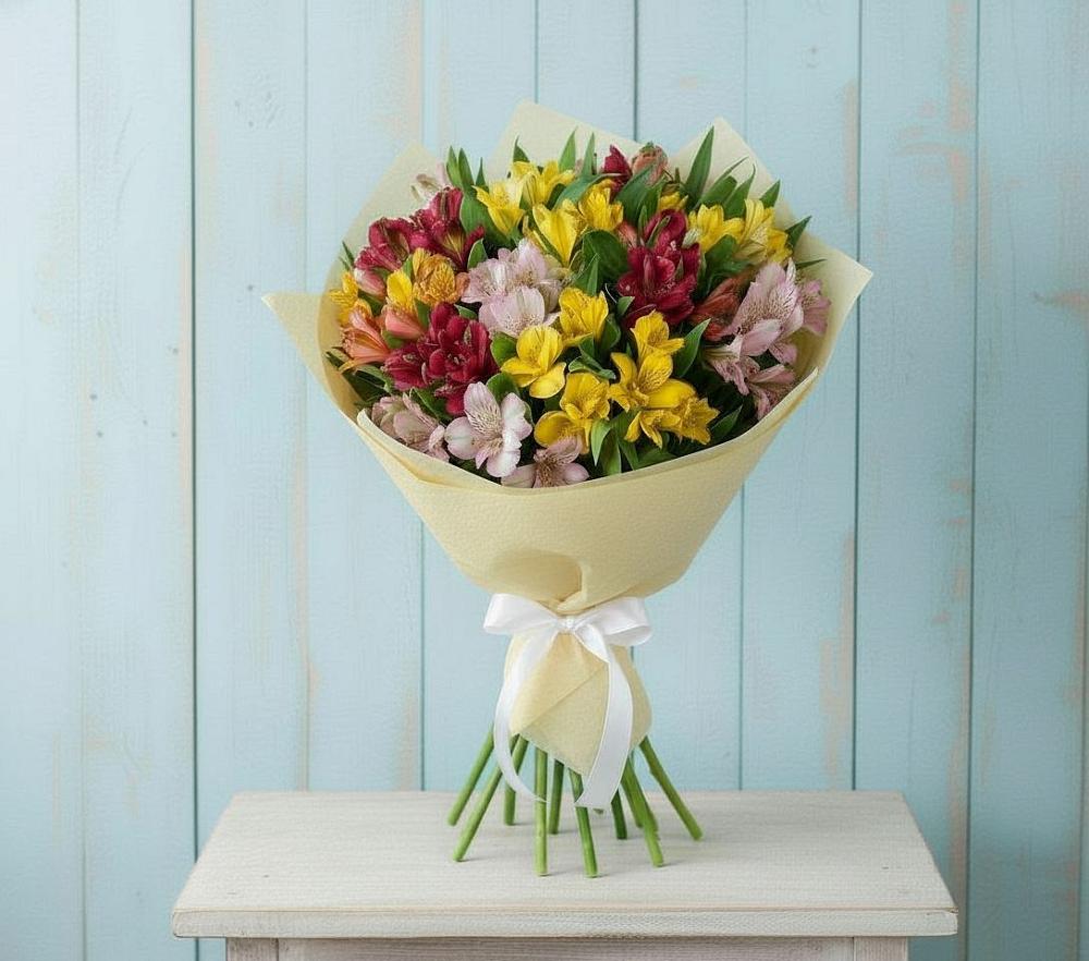 Букет цветов из: Альстромерии в Семеновское